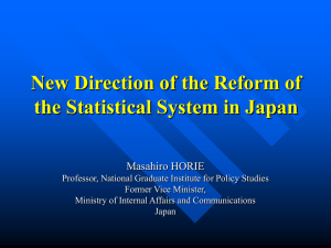 New Direction of the Reform of the Statistical System in Japan