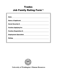 Trades Job Family Rating Form 