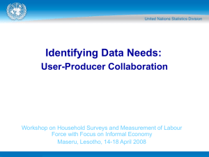 Identifying Data Needs: User-Producer Collaboration