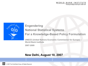 Engendering National Statistical Systems For a Knowledge-Based Policy Formulation