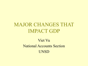 MAJOR CHANGES THAT IMPACT GDP Viet Vu National Accounts Section