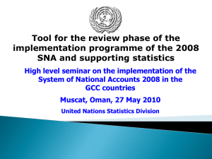 Tool for the review phase of the SNA and supporting statistics