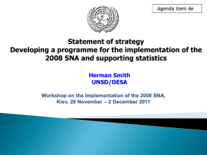 Statement of strategy Developing a programme for the implementation of the