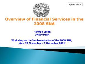 Overview of Financial Services in the 2008 SNA