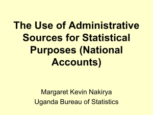 The Use of Administrative Sources for Statistical Purposes (National Accounts)