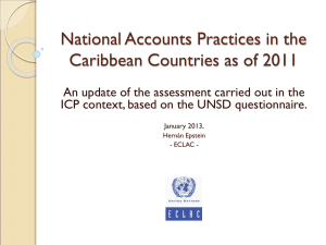 National Accounts Practices in the Caribbean Countries as of 2011