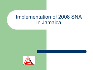 Implementation of 2008 SNA in Jamaica