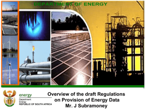 Overview of the draft Regulations on Provision of Energy Data