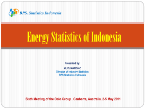 Energy Statistics of Indonesia BPS. Statistics Indonesia Presented by: