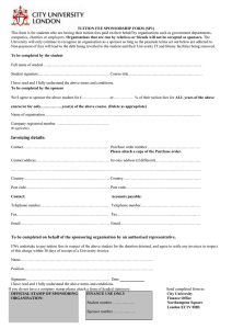 TUITION FEE SPONSORSHIP FORM (SP1)
