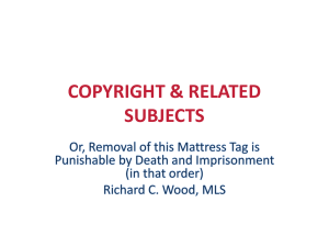 COPYRIGHT &amp; RELATED SUBJECTS