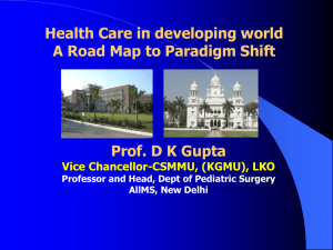 Health Care in developing world A Road Map to Paradigm Shift