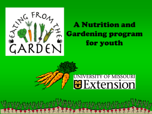 A Nutrition and Gardening program for youth