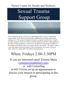 Sexual Trauma Support Group  Parton Center for Health and Wellness