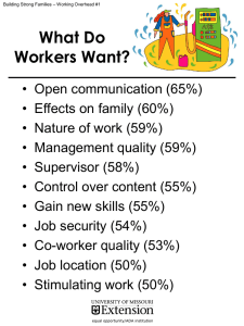 What Do Workers Want?