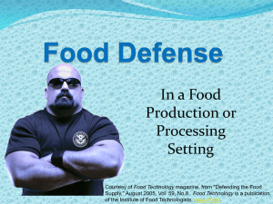 In a Food Production or Processing Setting