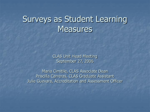 Surveys as Student Learning Measures