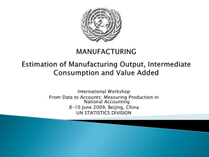 International Workshop From Data to Accounts: Measuring Production in National Accounting