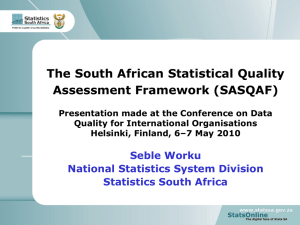 The South African Statistical Quality Assessment Framework (SASQAF)