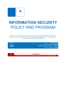 *  INFORMATION SECURITY