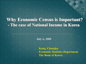 Why Economic Census is Important? Kang, Changku Economic Statistics Department