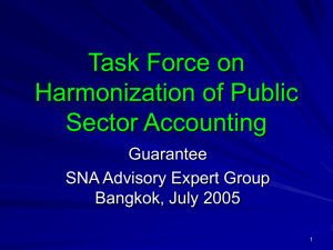 Task Force on Harmonization of Public Sector Accounting Guarantee