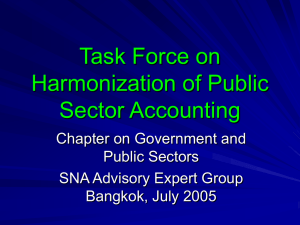 Task Force on Harmonization of Public Sector Accounting Chapter on Government and