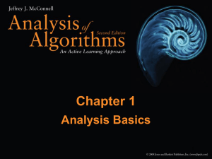 Chapter 1 Analysis Basics 1