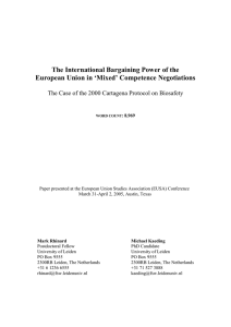 The International Bargaining Power of the