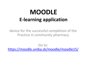 MOODLE E-learning application device for the successful completion of the