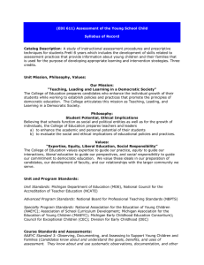 Catalog Description (EDI 611) Assessment of the Young School Child