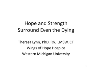 Hope and Strength Surround Even the Dying Wings of Hope Hospice
