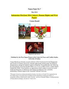 Indonesian Elections 2014: Jokowi, Human Rights and West Papua