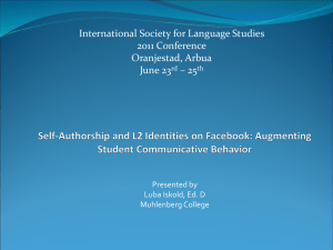 International Society for Language Studies 2011 Conference Oranjestad, Arbua June 23