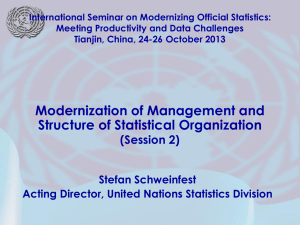 International Seminar on Modernizing Official Statistics: Meeting Productivity and Data Challenges