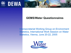 GEMS/Water Questionnaires