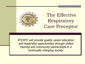 The Effective Respiratory Care Preceptor