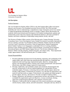 Vice President for Student Affairs University of Louisville Position Summary