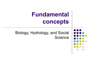 Fundamental concepts Biology, Hydrology, and Social Science
