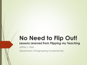 No Need to Flip Out! Lessons Learned from Flipping my Teaching