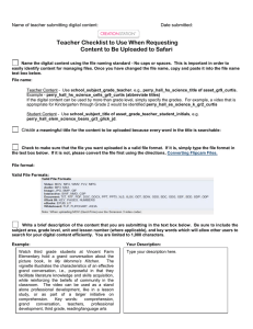 Teacher Checklist to Use When Requesting