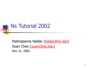 Ns Tutorial 2002 Padmaparna Haldar ( ) (