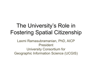 The University’s Role in Fostering Spatial Citizenship