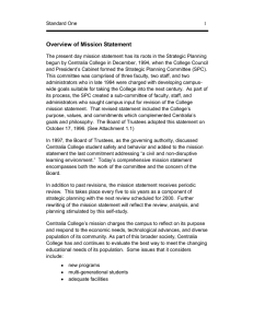 Overview of Mission Statement
