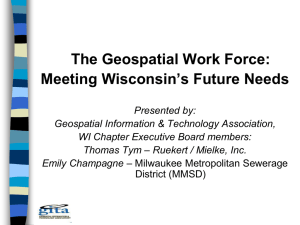 The Geospatial Work Force: Meeting Wisconsin’s Future Needs