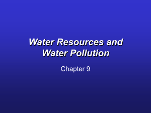 Water Resources and Water Pollution Chapter 9
