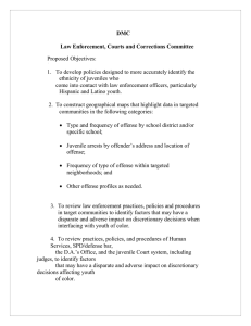 DMC  Law Enforcement, Courts and Corrections Committee Proposed Objectives: