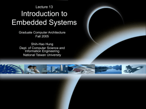 Introduction to Embedded Systems Lecture 13