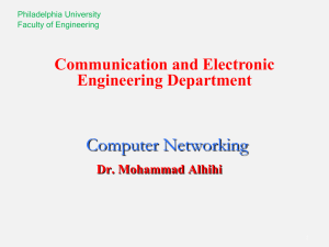 Computer Networking Communication and Electronic Engineering Department Dr. Mohammad Alhihi