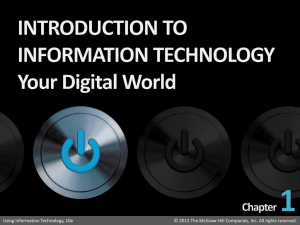 1 Introduction to Information Technology: Your Digital World